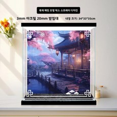 가상 회전 피규어 모델용 아크릴 디스플레이 케이스 먼지 커버 보관 투명 박스