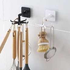 회전 조리도구 걸이 주방도구 키친툴 정리 행거 블랙ver4+8CFr