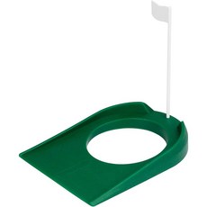 i-style 居家生活 高爾夫簡易球洞 (推桿盤 旗桿) 果嶺推桿練習盤【GF51005】, 1個, 半圓形簡易球洞盤(長箭頭)+白色旗桿