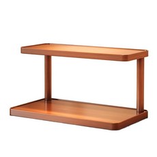 다용도 정리 컵정리대 2단 원목색, 1개, 브라운 길이 26cm  