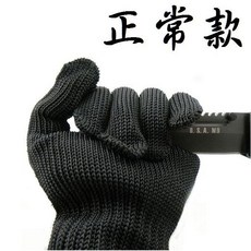 五級防割手套 刀具訓練手套 不銹鋼絲尼龍防護手套 勞工安全手套, 1個, 緊身款(中/灰色)