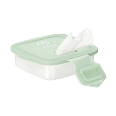 柔仕Roushr 矽膠抽取盒 DIY濕布巾隨行包(20片)｜外出便攜、柔軟矽膠、自製濕巾, 新芽綠, 1個