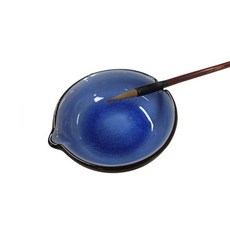 서예아이 원형접시(10cm) 캘리접시 먹물접시 필산겸용 세필 캘리그라피 종지, 1개, 1