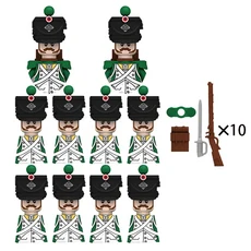 나폴레옹 전쟁 군사 피규어 무기 세트 작은 입자 빌딩 블록 어린이 DIY 장난감 소년 선물, 27 10Pcs