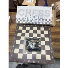 木制圓角國際象棋雙陸棋西洋跳棋三合一桌遊 折疊競技益智玩具 派對必備, 39*39國際象棋, 1個