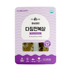 큐브데이 다짐 전복살 순살 큐브 토핑 죽 해산물, 120g, 1개