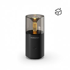 臺灣 出貨 超低價新品Type-C插電臺式傢具七彩氛圍燈加濕器仿真火燄香薰機【YiZE】, 129黑色