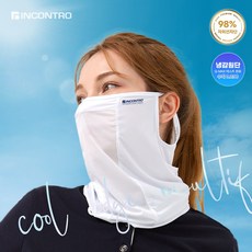 인콘트로 쿨 엣지 멀티프 스카프 여름 자외선 차단 스포츠 멀티 마스크 골프라운딩 넥워머, 곤색, 잔줄