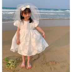 주니유니 아동 멜로화이트원피스 아동원피스 여아원피스 여름원피스 촬영원피스 아동화이트원피스