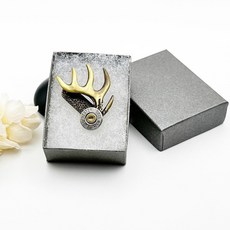 금속 챙 황동 뿔 모자 클립 야외용 손수공예 사냥 액세서리 선물, brass, 1개