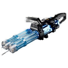 雙管加特林燈光電動水槍 全自動高壓水槍商檢合格兒童水上玩具, 雙管水槍藍色(超商只能一台要拆原本盒裝)