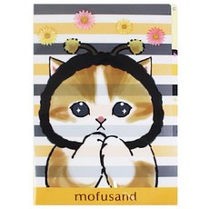 貓福珊迪 A4三層式L夾 L型文件夾 貓咪 柴犬 3層索引資料夾 分類文件夾 台灣製, 1個, 蜜蜂