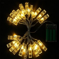 순짱가성비 20구 LED 집게 3m 파티조명
