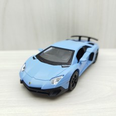 宅米吉 全新盒裝現貨 1:36 藍寶堅尼 LP750-4 消光藍色 合金 模型車 (聲光車) 玩具 收藏 交通模型, 1個