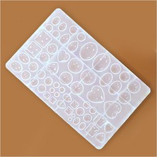 레진아트 기본 도형 58구 실리콘 몰드, 1개