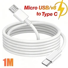 마이크로 USB에서 타입 C로 고속 충전 케이블 데이터 코드 전송 라인 C에서 삼성 샤오미 안드로이드용 퀵, 03 1M
