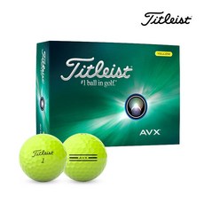 타이틀리스트 2024 AVX 신형 골프볼 3피스 아쿠쉬네트 코리아 정품, 1개, 12개입, 옐로우