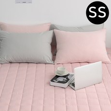 40수 순면 누빔 매트리스커버 슈퍼싱글 SS 핑크베이지 law*98532ar