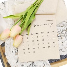 세모소 2023 린넨 캘린더 캘린더 감성달력 인테리어 벽걸이형