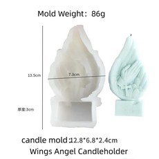 천사 양초 몰드 수면 테라피 예수 기도 석고 교회 장식, 색상: 1. C