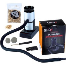 Generic 캠핑 스모커 바베큐 훈연기 smeqx 휴대용 인퓨저 칵테일 음료 음식용 전기 냉연 발생기 키트 프리미엄 목재 향 주머니가 포함되어 실내 실외에 이상적입니다. Q1, SILVER INFUSER, 1개