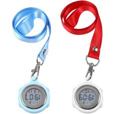 2Pcs 시계 스톱워치 버클 웨빙 끈 간호사 의사 학생 심판용 휴대용, 01 No buckle 2Pcs