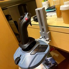 전투기 사이드스틱 시뮬레이션 패드 조이스틱 비행 시뮬레이터, 에어버스 TCA 조이스틱 브래킷 회색 (T1600M)