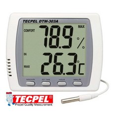 TECPEL DTM-303A 室內外二用大型顯示溫濕度計, 1個, 公司三聯發票(請留抬頭/統編)