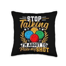 보치아 게임 세트 | 볼 플레이어 팀 그만 말해 내 샷 던지기 베개를 만들려고 해 18x18 멀티컬러