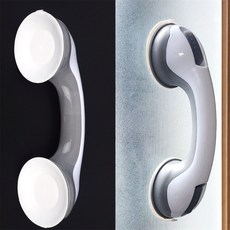 클로버잡화 무타공 흡착식 베란다 손잡이 욕실, 1개