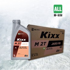 오리공구 GS칼텍스 가솔린 엔진오일 2사이클 2행정 1리터, 2개, 1L