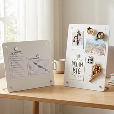 네이빈 데스크 메모보드 가로 세로 양방향 자석 철판 게시판, 화이트