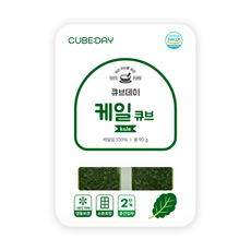 큐브데이 잎채소 큐브 케일 큐브 2단계 다진 야채 채소 토핑 죽, 90g, 1개