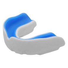 運動防磨防碰撞護齒牙套, 外白內藍色, 1個