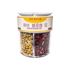 허브 블로썸 티 (허브 꽃 차) 4종 /(캐모마일 히비스커스 라벤더 로즈플라워)/ 간편한 케이스 똑딱이, 1개, 4개입, 15g