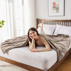 극세사 전기요 130*180cm, 베이지