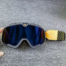 바이크 고글 오토바이 스포츠 스쿠터 오픈페이스 헬멧 호환 검정테 화이트엣지 변색 실버, 화이트 블루 옐로우 스펙클 투명 포함