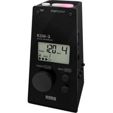 JUDY樂器店 KORG KDM-3 電子節拍器，精準節拍，多種節奏模式，輕巧便攜, 1個, 黑