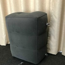 메모리폼베개 허리베개 다리베개 풍선 여행 베개 발 패드 비행기 자동차 버스 발판 의자 높이 조절 가능 어린이 비행 잠자는 휴식, 3  layer -BLACK, 1개