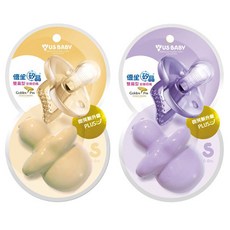 US BABY 雙層型 安撫奶嘴 S, 1個, S 黃