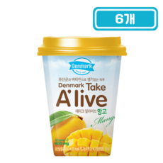 동원 덴마크 테이크 얼라이브 망고, 250ml, 6개