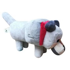 마인크래프트 캐릭터 쿠션 베개 크리퍼 애착 인형, 35cm 빅 그레이 울프