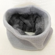 秋冬季毛線套頭針織圍脖男女保暖脖套騎行面罩加絨加厚護頸椎頭套, 【淺灰】加絨, 1個