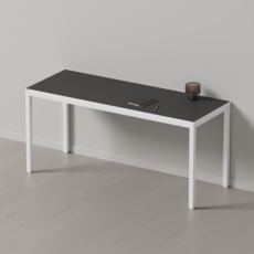 다가구 프래그마 1600 x 600 컴퓨터책상, 블랙+아이보리 상판+아이보리 프레임