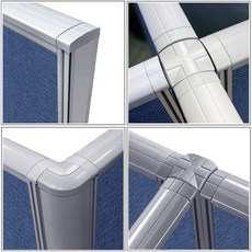 오피스보이 45T 파티션 부속품 파티션 부품 마감바 사각기둥 코너기둥, 벽고정철물, 연회색(OD)