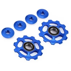 TANKE 자전거 세라믹 리어 디레일러 풀리 휠 AL7075 11T 가이드 베어링 조키 로드 바이크 MTB CNC 부품, 02 colorful 17T 1pcs, 1개