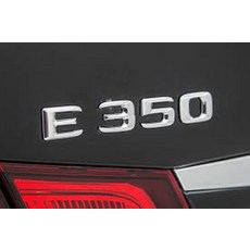 圓夢工廠 賓士 Benz E350 後車廂 鍍鉻字貼 原廠尖型款式 高度23mm 2015年後樣式, 1個