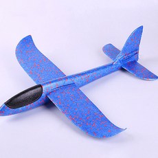 (1+1특가상품)스티로폼 EPP 폼 핸드 에어 글라이더 47cm 비행기 날리기 조립 장난감 M10867, 1개, 블루