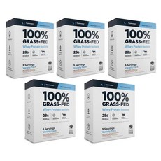 Transparent Labs 트랜스패런트 랩스 100% 그래스페드 프로틴 버라이어티 5가지맛 샘플 분리유청단백질 177g, 5개