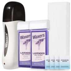 Waxers 롤 온 왁스 라벤더 왁싱 롤러 리필 제모 왁스 카트리지 리필 여성용 남성용 4팩, Lavender